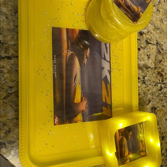 Yellow Kobe 2k tribute rolling tray handmade by me - Picture 2 of 2